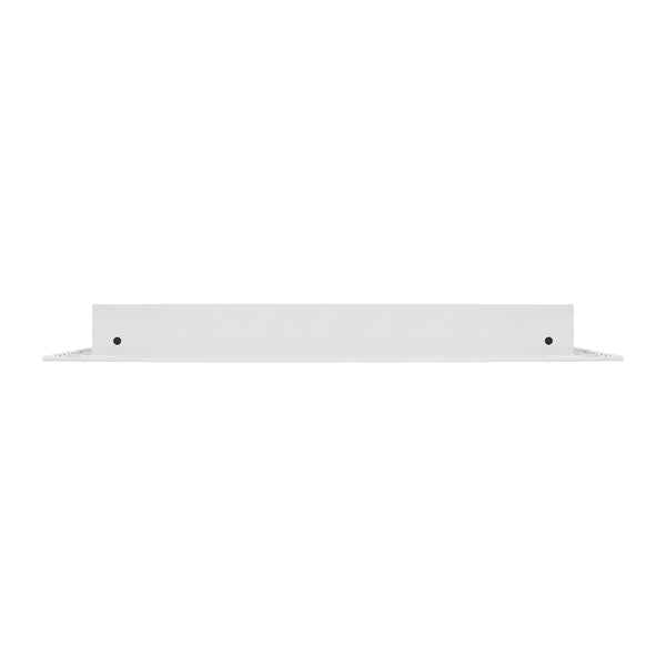 Side of 36x16 Modern Air Vent Cover White - 36x16 Standard Linear Slot Diffuser White - Texas Buildmart