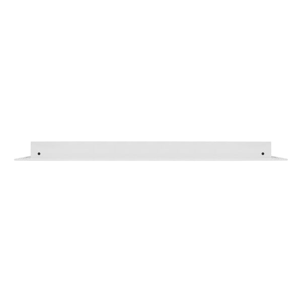 Side of 30x24 Modern Air Vent Cover White - 30x24 Standard Linear Slot Diffuser White - Texas Buildmart