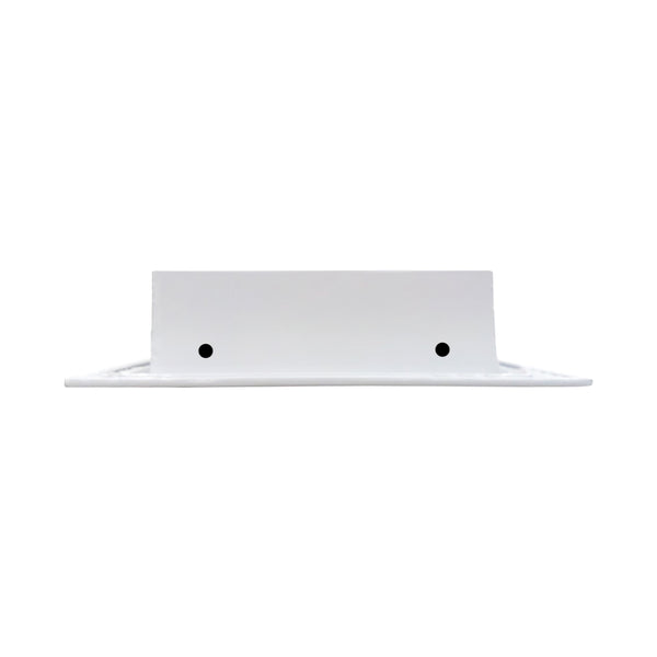 Side of 18x6 Modern Air Vent Cover White - 18x6 Standard Linear Slot Diffuser White - Texas Buildmart
