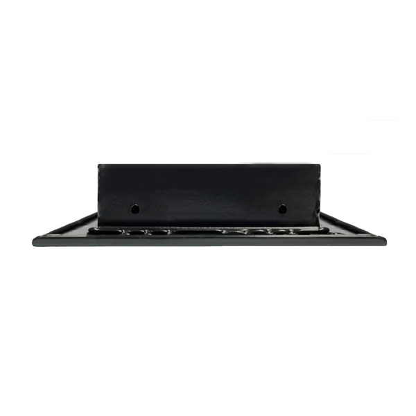 Side of 6x6 Modern Air Vent Cover Black - 6x6 Standard Linear Slot Diffuser Black - Texas Buildmart